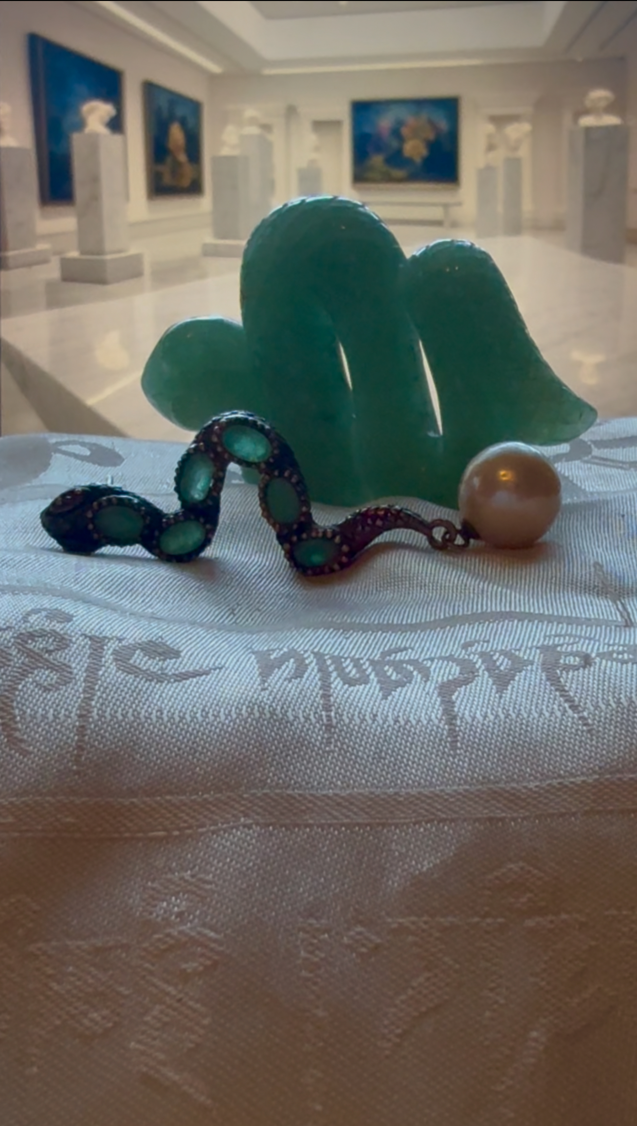 Natural sea-polished emerald