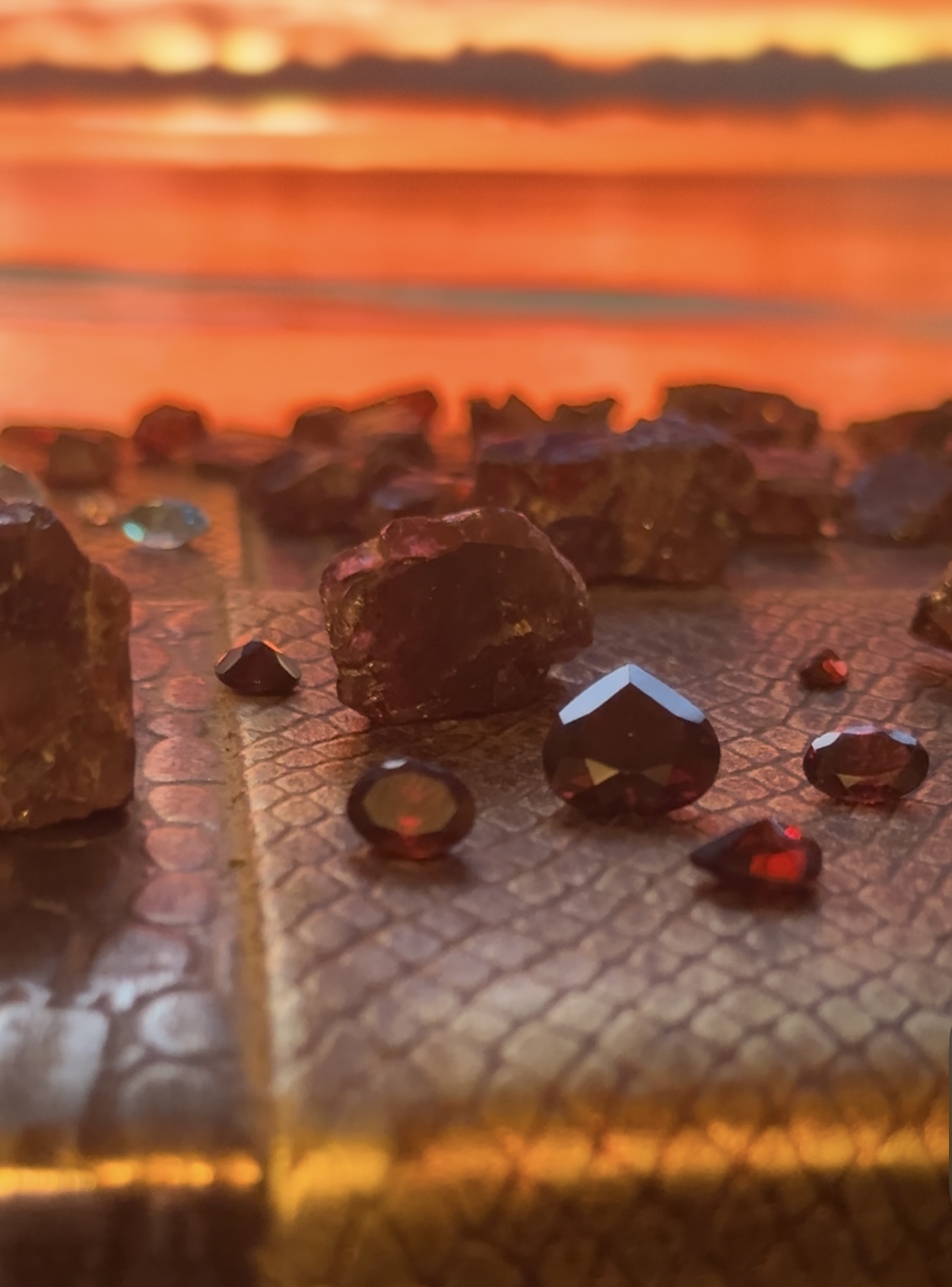 Natural sea-polished rubellite